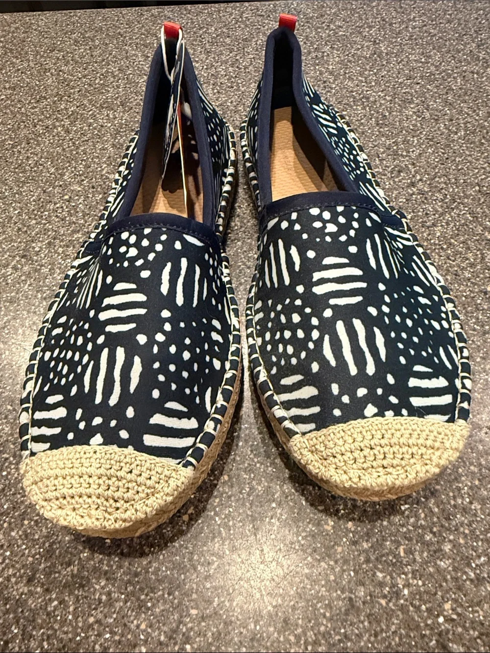 Sea Star Beachcomber Navy Patterned Espadrille Slippers